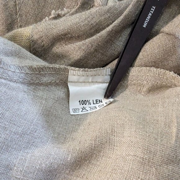 ab Nahlik sleeveless metallic shimmer beige and light gold sleeveless dress M 40 - Picture 12 of 12